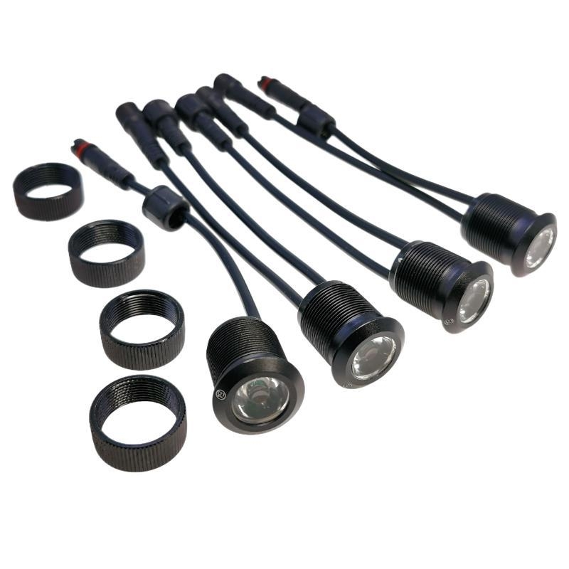 Automobilių LED dienos žibintai, IP68, aliuminio lydinio korpusas, 12V, 100–120 lm/LED