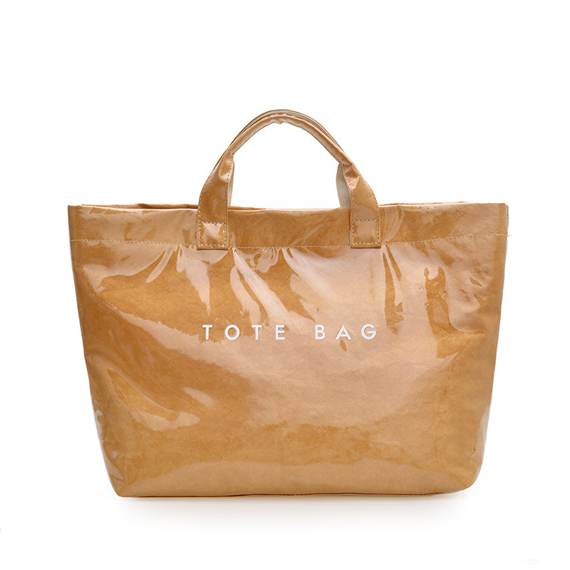 Jelly PVC Tote torba - prozirna, vodootporna, s džepom na zip za telefon i dokumente, vodoravni kvadratni oblik, Zima 2025