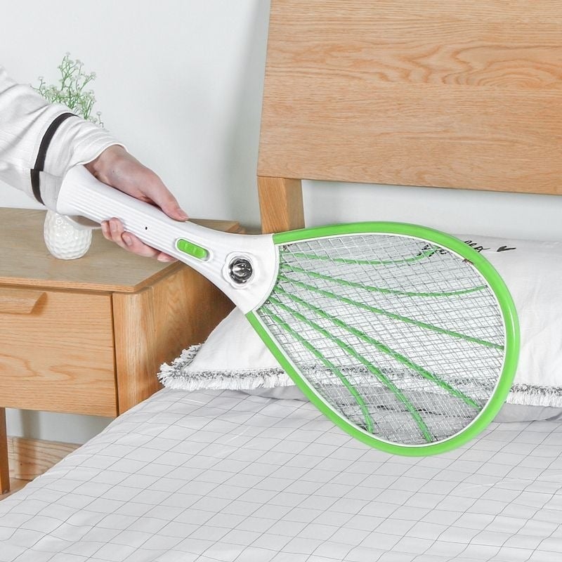 Električna mreža protiv komaraca s LED svjetlom, ugrađena baterija 501–800 mAh, velika mreža Ni-Zn-Fe za 11–20㎡, vrijeme punjenja 1–3 sata
