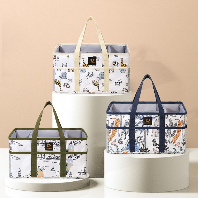 Чанта за мама с голяма вместимост, много отделения, водоустойчива и лека, разширяваща се