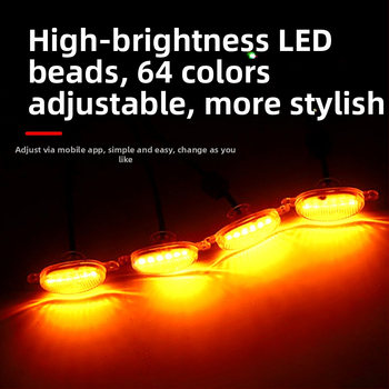 Automobilio grožio LED šviesa 12V, ABS+LED medžiaga, plastikinis gaubtas, bendram naudojimui