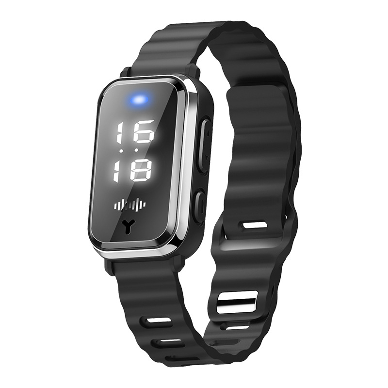 M16 ultrahangos szúnyogriasztó karkötő – elektronikus repelens, újratölthető, 5V, 34Hz–70kHz, 1W