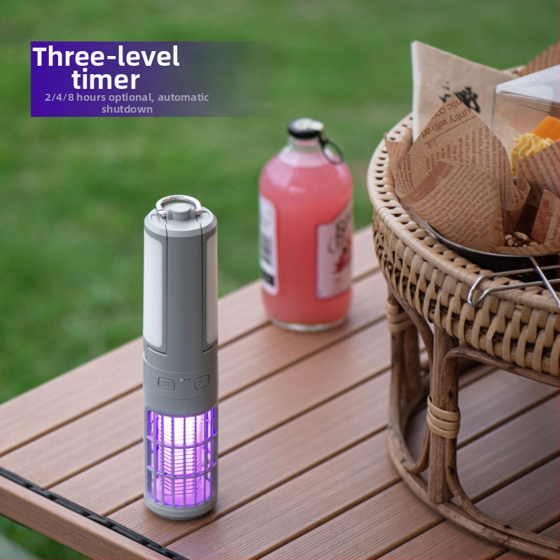 WT-L22 Szúnyogirtó lámpa – elektromos sokkal működő csali UV fénnyel, beltéri és kültéri használatra, újratölthető 1500 mAh Li-ion akkumulátor, 10 m² lefedettség