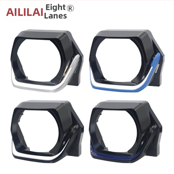 Priekinio žibinto dekoratyvinė gaubtelė su kvadratine objektyvo lęša automobiliams ir motociklams (PVC; 3-12W; 3-12V; 2.5A; bendram naudojimui)