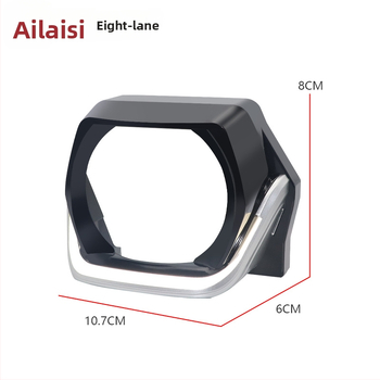 Priekinio žibinto dekoratyvinė gaubtelė su kvadratine objektyvo lęša automobiliams ir motociklams (PVC; 3-12W; 3-12V; 2.5A; bendram naudojimui)