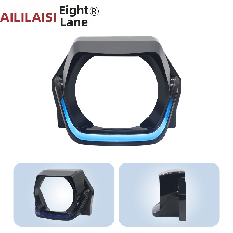 Priekinio žibinto dekoratyvinė gaubtelė su kvadratine objektyvo lęša automobiliams ir motociklams (PVC; 3-12W; 3-12V; 2.5A; bendram naudojimui)