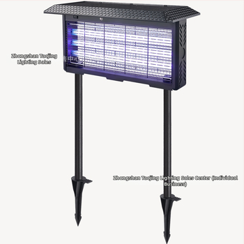 Uodų žudymo lemputė – lauko naudojimui, elektros smūgio principas, UV-A purpurinė šviesa pritraukia, įkraunama Li-Po baterija 1200–1500 mAh (nuimama), dengiamas plotas 61 m²
