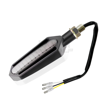 LED motociklo galinė lemputė su integruota posūkio signalu, stabdžių šviesa ir dienos šviesa (DRL), 12V DC, LED 0,2W, tarnavimo laikas 30 000 h, modeliai Y-A05-W, Y-A05-R, Y-A05-Y