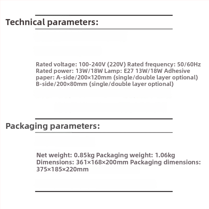 J20 Ragasztó rovarfogó lámpa — U-formájú fluoreszcens lámpa, 220V, 13W, CE tanúsítvány