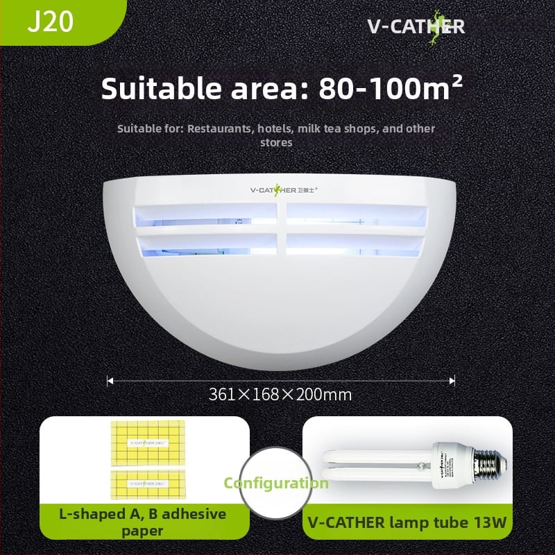 J20 Ragasztó rovarfogó lámpa — U-formájú fluoreszcens lámpa, 220V, 13W, CE tanúsítvány