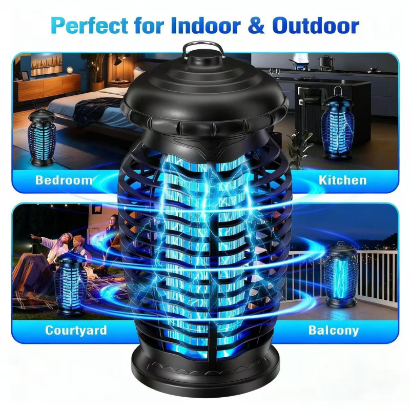 Kültéri szúnyogirtó lámpa elektromos sokkal - 15W, modell jy-05, UV-fény csapda, tömege 750 g