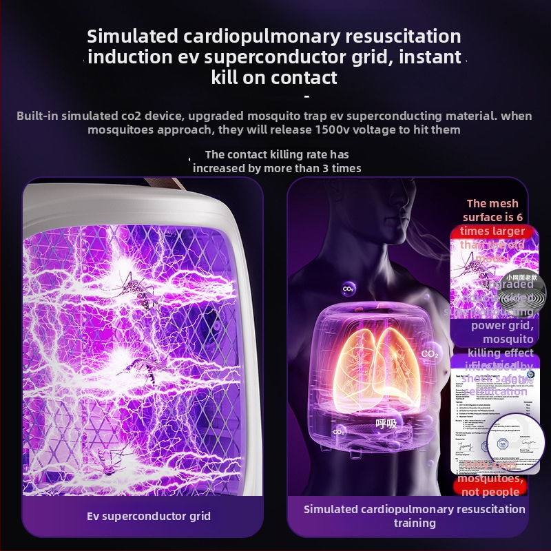 Szúnyogirtó Z0103 – USB belső használatra fotokatalitikus technológiával, 6W, UVA lila lámpa gömbök, 365 nm