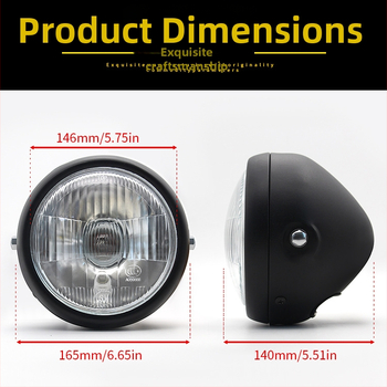 Motociklo priekinis žibintas apskritos formos 12V 35W 2250lm 50 000h