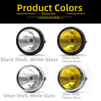 Motociklo priekinis žibintas apskritos formos 12V 35W 2250lm 50 000h