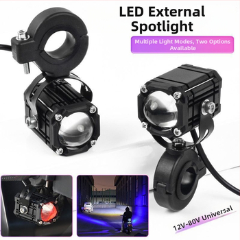 Motociklo velnio akies prožektorius su raudonu mirksinčiu spinduliu, nauja objektyvas, tolimo ir arti spinduliai, 8V