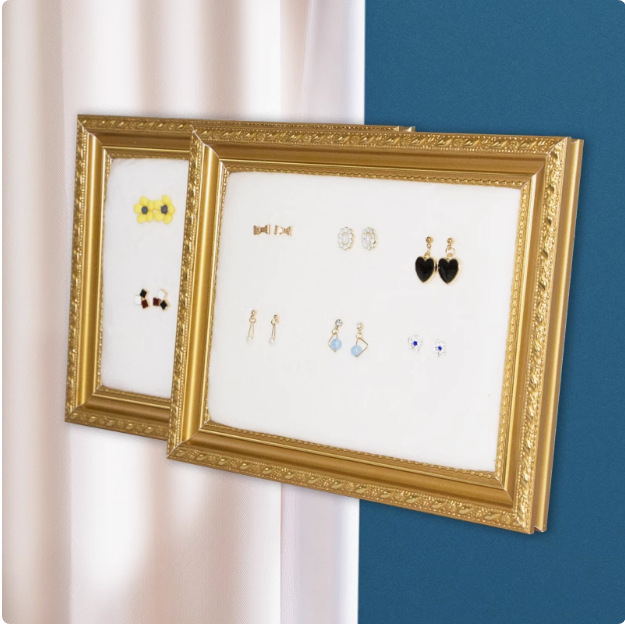 Raft de afișare bijuterii, material PP, design pătrat, stil artistic