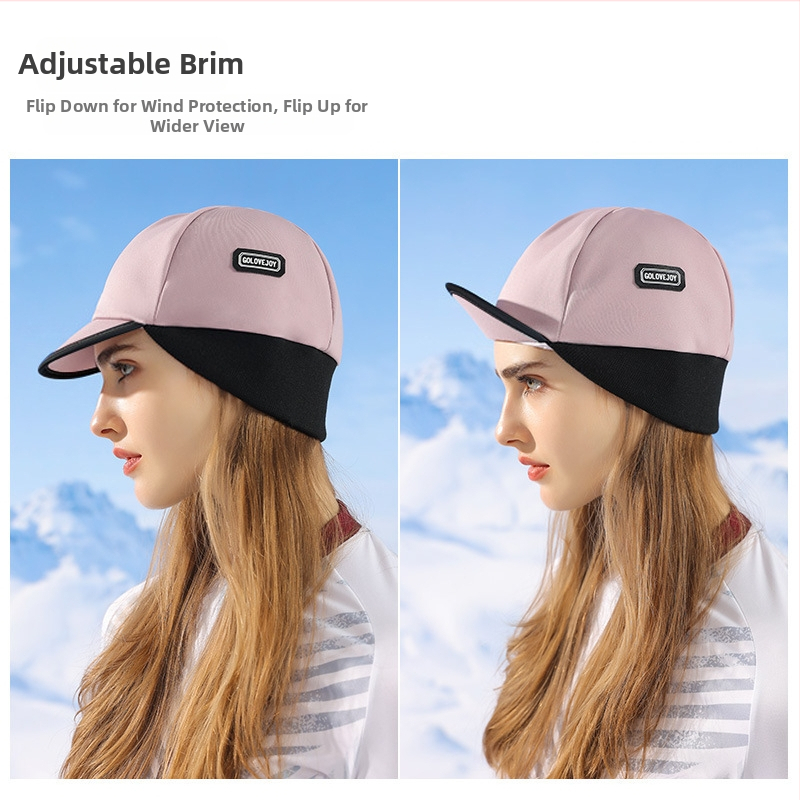 Șapcă de ciclism cu protecție pentru urechi, rezistent la vânt și căptușită cu fleece pentru utilizare în aer liber (Unisex, Poliester, Model DMZ86)