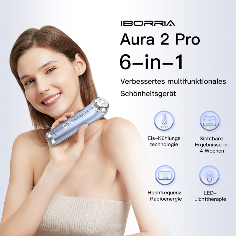 Радиочестотен козметичен уред за лице с EMS микроелектричен ток и LED фототерапия – преносим, презареждаща се батерия 2000–4000 mAh