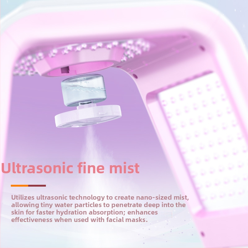 Dispozitiv portabil de terapie cu LED pentru față, marca Quanwan Li, lansat în 2022, destinat uzului casnic.