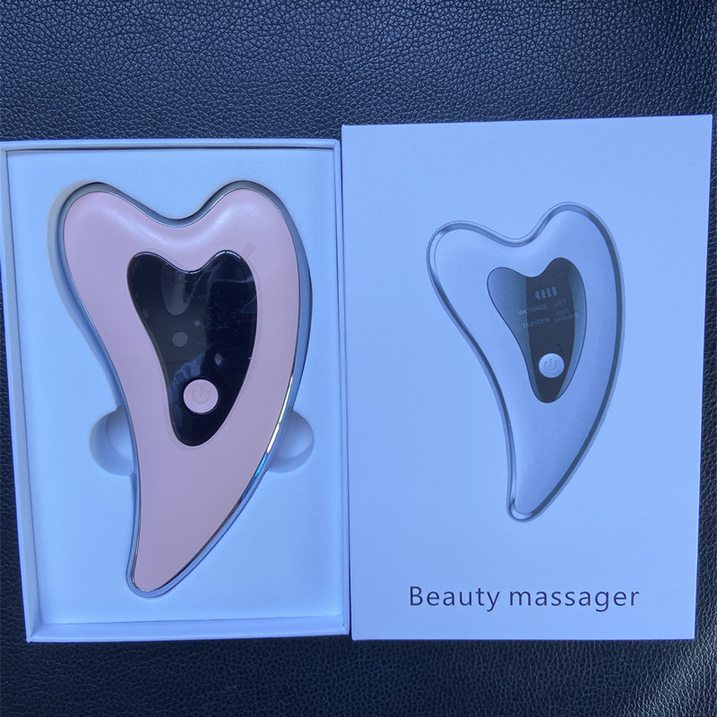 Устройство за лицев вибрационен масаж и дъска за скрапинг, масажор за врата, преносимо, вградена батерия 500-800 mAh, IPX4 водоустойчиво, The Star Promise