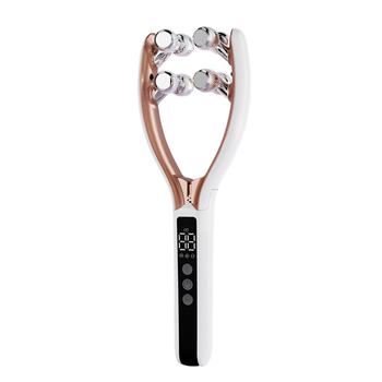 Домашен масажор за лице с V-образна ролка, EMS микроток за повдигане и стягане, двойна вълна EMS, вградена батерия 300–500 mAh, IPX4 водоустойчив