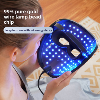 Маска за красота с LED фотонна терапия за домашна употреба: премахва акне и светли петна, подмладяване на кожата (USB зареждане, батерия 2500 mAh)