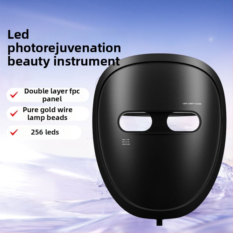 Маска за красота с LED фотонна терапия за домашна употреба: премахва акне и светли петна, подмладяване на кожата (USB зареждане, батерия 2500 mAh)