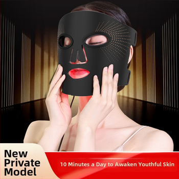 Fotoninė grožio kaukė su LED spektro šviesos terapija namų naudojimui — USB maitinimas, 3 lygiai, odos atjauninimas ir šviesinimas
