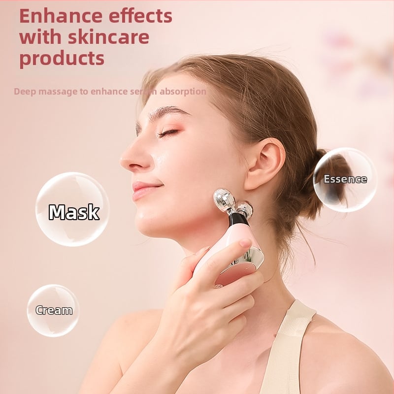 Mge-020 Mikrostrujni lifting masažer za lice, visoka frekvencija, dvostruki kuglični valjak