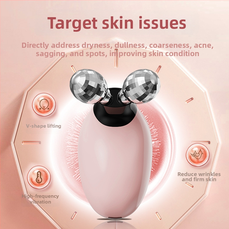 Mge-020 Mikrostrujni lifting masažer za lice, visoka frekvencija, dvostruki kuglični valjak