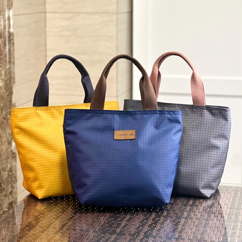 Duoudou unisex najlonska satchel torba za užinu s malim kariranim uzorkom, zatvarač