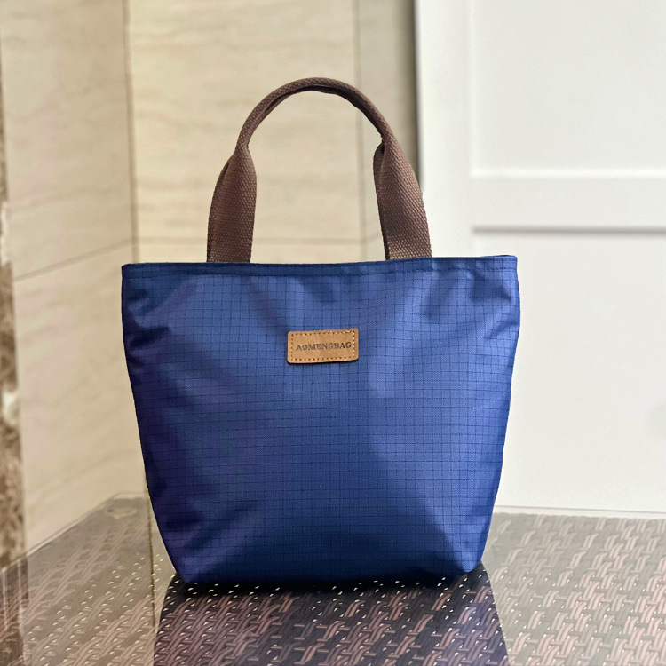 Duoudou unisex najlonska satchel torba za užinu s malim kariranim uzorkom, zatvarač