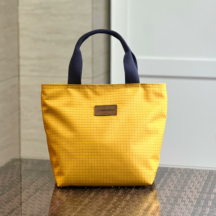 Duoudou unisex najlonska satchel torba za užinu s malim kariranim uzorkom, zatvarač