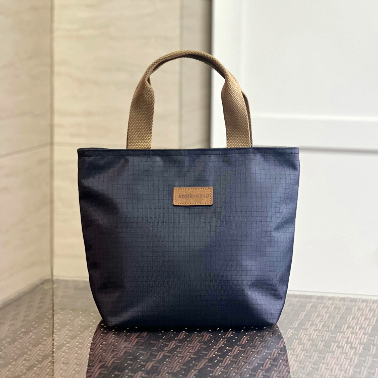 Duoudou unisex najlonska satchel torba za užinu s malim kariranim uzorkom, zatvarač