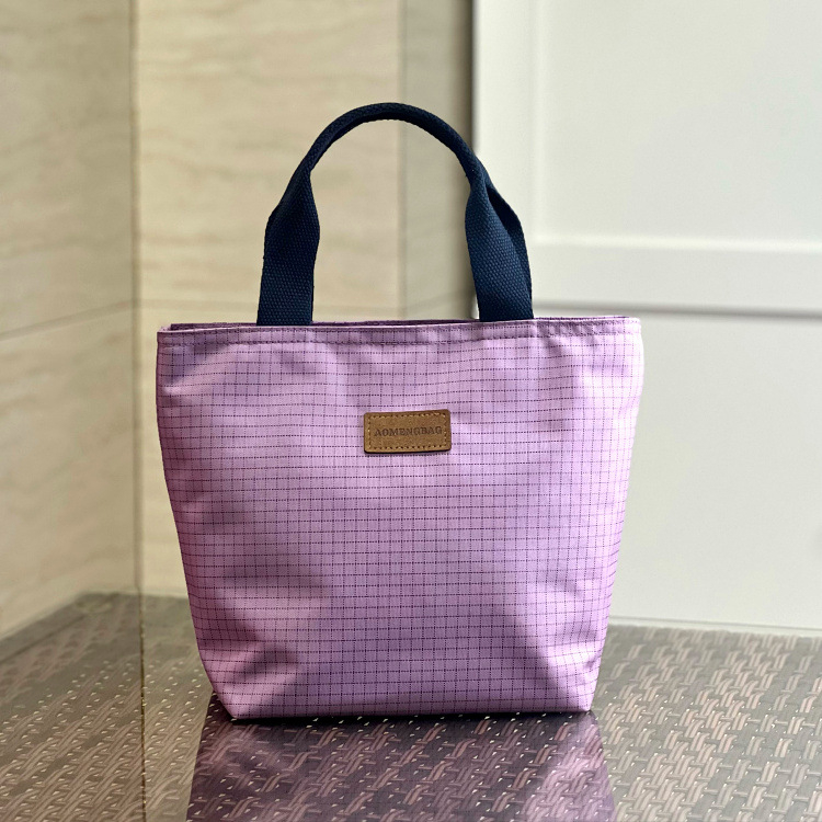 Duoudou unisex najlonska satchel torba za užinu s malim kariranim uzorkom, zatvarač