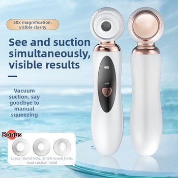 Namų naudojimo juodųjų spuogų valymo įrenginys su elektrine rotacija ir burbuliukų siurbimu porų valymui, modelis Ry2306, ABS korpusas, reguliuojamas greitis