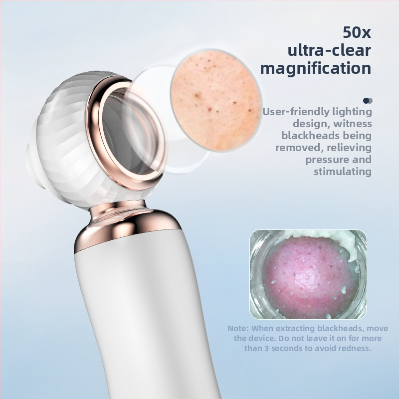 Mājas lietošanai melno punktu noņemšanas ierīce ar elektrisku rotāciju un burbuļu sūkšanu poru tīrīšanai, modelis Ry2306, ABS korpuss, regulējams ātrums