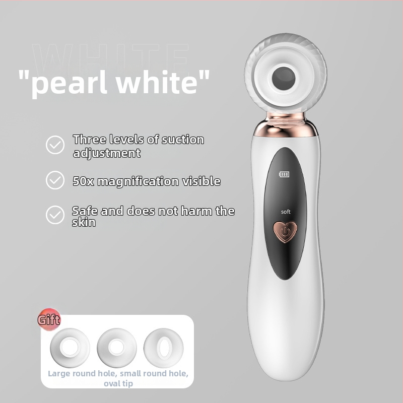 Namų naudojimo juodųjų spuogų valymo įrenginys su elektrine rotacija ir burbuliukų siurbimu porų valymui, modelis Ry2306, ABS korpusas, reguliuojamas greitis