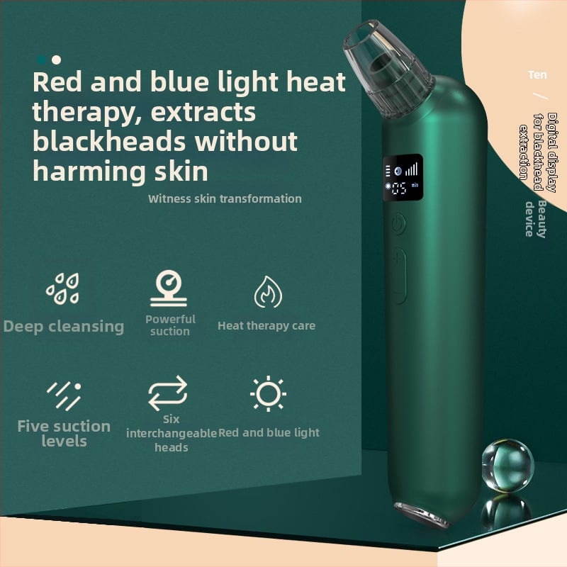 HX-04 Juodųjų taškų siurbimo prietaisas, elektrinis sukimasis, 5 greičiai, funkcijos: juodųjų taškų siurbimas, spuogų šalinimas, karštasis kompresas