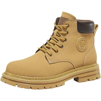 Vīriešu augstās Martin zābaki ziemai, fleece iekšējais oderējums, augšējā daļa no dažādiem materiāliem, gumijas zole, zems augšējais augums, šņores priekšā