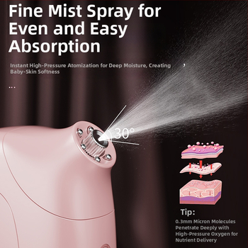 Myleno Kaasaskantav näokasutus: kõrgsurve nanoudu udu, niisutav pihusti ja külm pihustus, automaatne väljalülitus, sisseehitatud 300–500 mAh aku, tööiga 1–3 tundi, udu väljalaske aeg ≤10 s