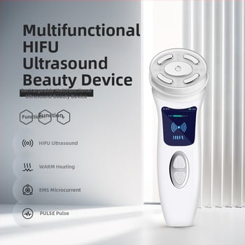 Negyedik generációs HIFU ultrahangos szépségápoló készülék, hordozható, EMS mikroáramokkal, termikus energával, beépített 1200–2000 mAh akkumulátor