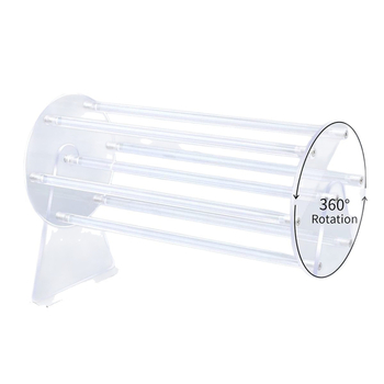 360°-os forgó akril hajgumi kijelző állvány, dupla réteg, nordic stílus, kézzel készített