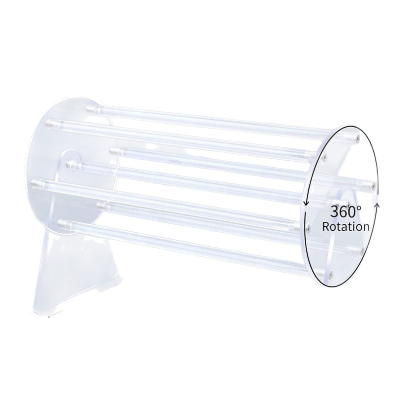 360°-os forgó akril hajgumi kijelző állvány, dupla réteg, nordic stílus, kézzel készített