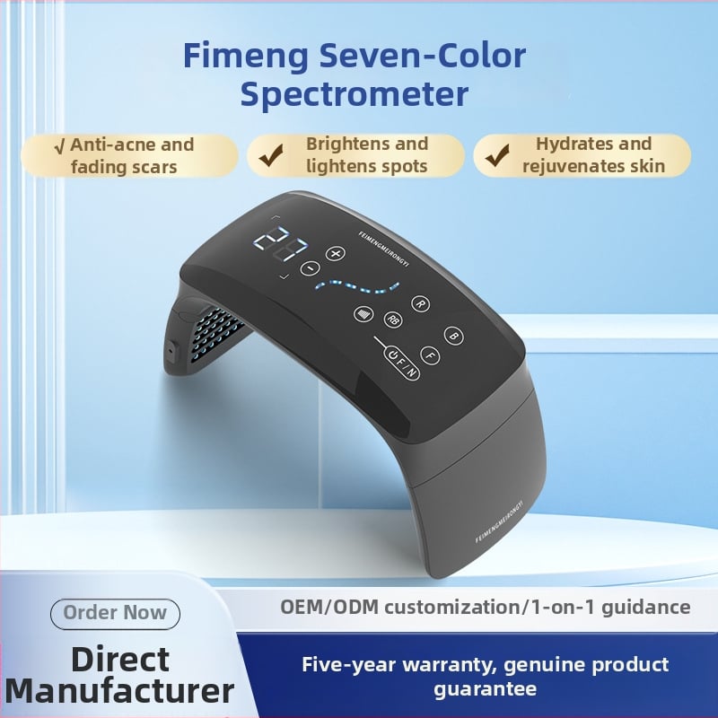 Feimeng kozmetikai készülék vörös–kék fény fototerápiával a tisztításhoz, fehérítéshez, a bőr megújításához és infravörös funkcióhoz; nem hordozható kereskedelmi szépségkészülék IPX3 vízállósággal.
