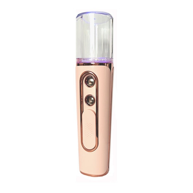 Συσκευή ενυδάτωσης με διπλό ακροφύσιο, φορητή USB-φορτιζόμενη συσκευή περιποίησης προσώπου, μίνι υγραντήρας με κρύο ψέκασμα, μπαταρία 1200-2000 mAh, έως 1 ώρα λειτουργίας