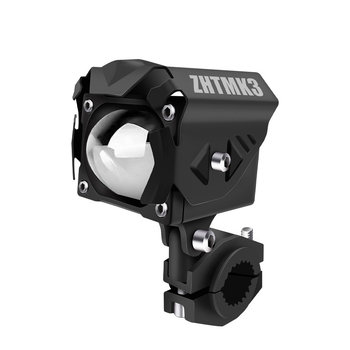 Motorkerékpár LED spot fény univerzális lencsével, 12-36V, 60W (pár), alumíniumötvözet + PC, fedéllel, MK3
