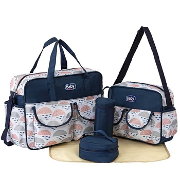 Torba za mamu s velikim kapacitetom, crossbody, geometrijskim uzorkom, od poliestera, vodootporna, ultra lagana