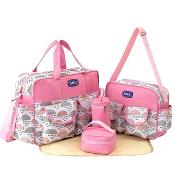 Torba za mamu s velikim kapacitetom, crossbody, geometrijskim uzorkom, od poliestera, vodootporna, ultra lagana