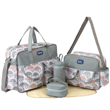 Torba za mamu s velikim kapacitetom, crossbody, geometrijskim uzorkom, od poliestera, vodootporna, ultra lagana